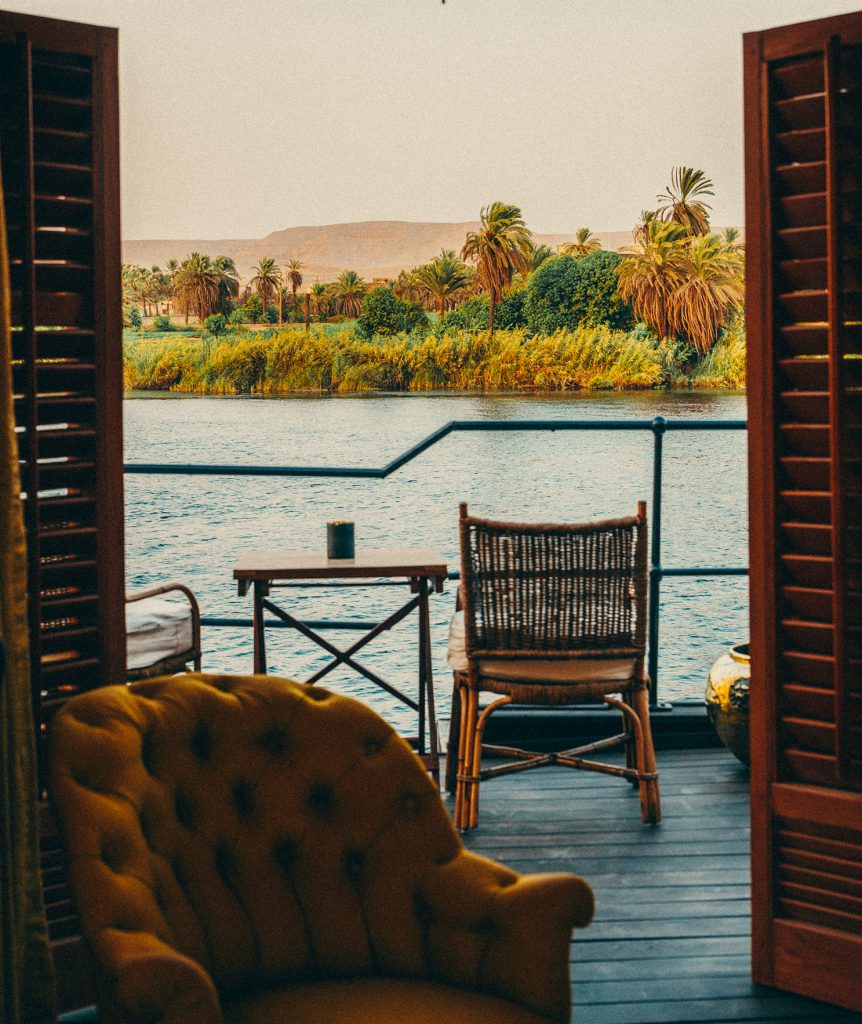 Blick auf das Nilufer von der SS Sudan